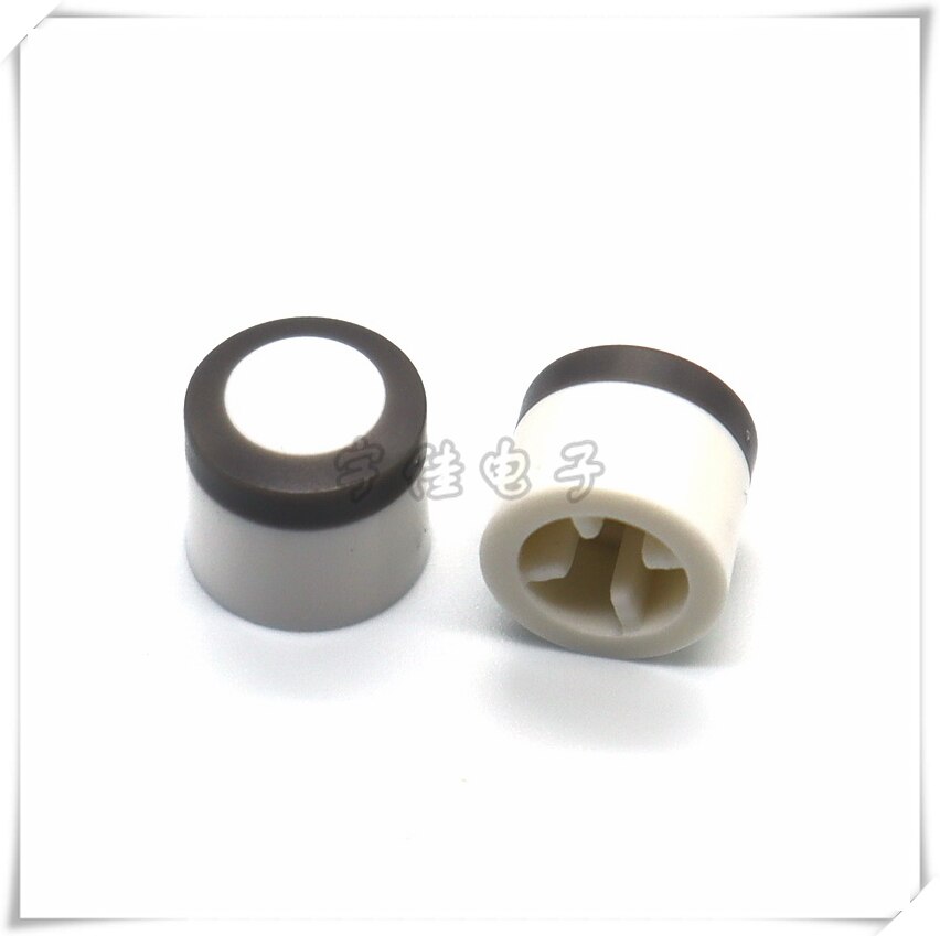 Tapa de llave de plástico de dos colores de 10 × 9MM, 5 piezas, adecuada para tapa de interruptor de autobloqueo de cabeza redonda/tapa de llave de alimentación de Cabeza Cuadrada: White and grey