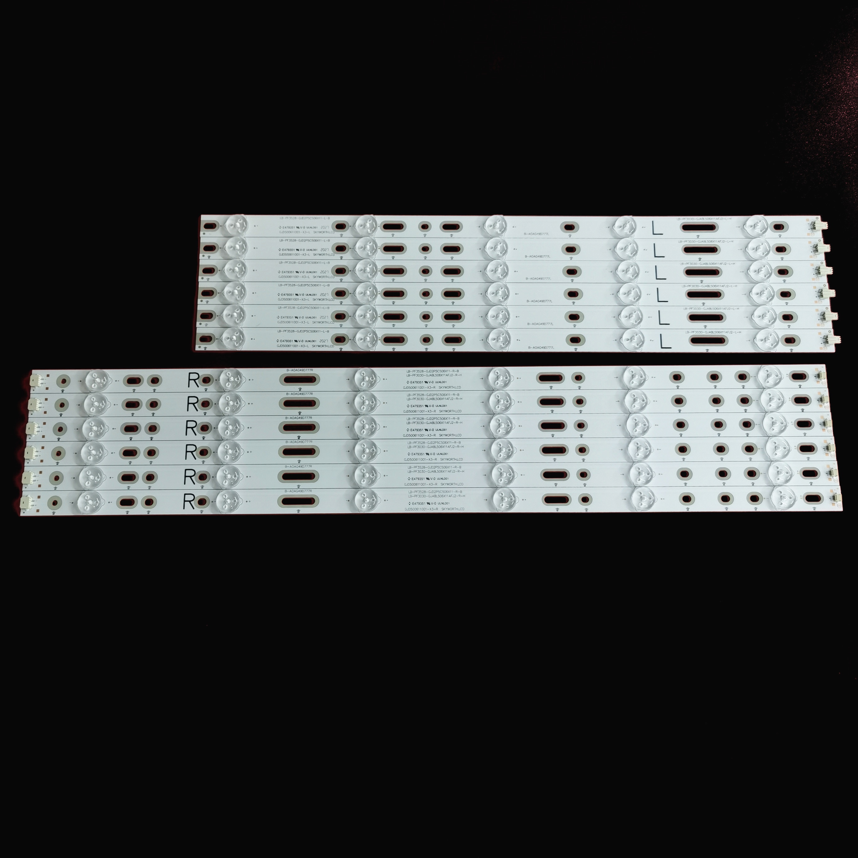 1Set = 12Pcs Led Backlight Strip Voor 49PUT4900 49PFS5301 49PUF6701 EVTLBM490E0601-AK 3 R EVTLBM490E0501-AJ 01N27 01N28 LBM490E0601