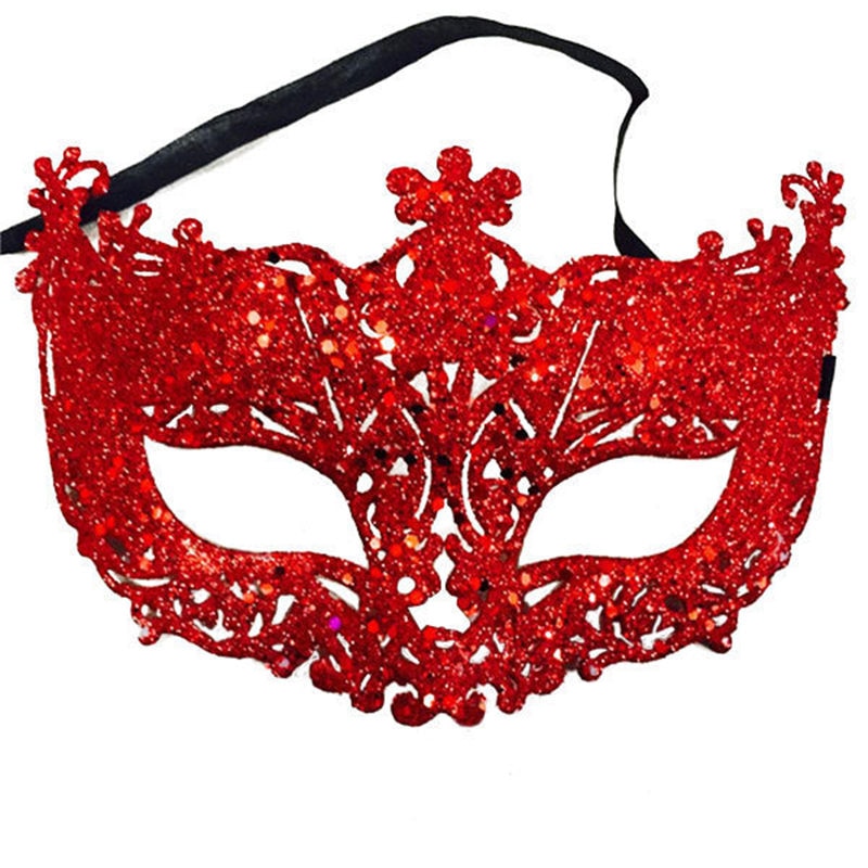 Princess Venice Mask Christmas Party Ball Mask Halloween Masquerade Performance Half Face Fox Sequin Women Girls Mask U2