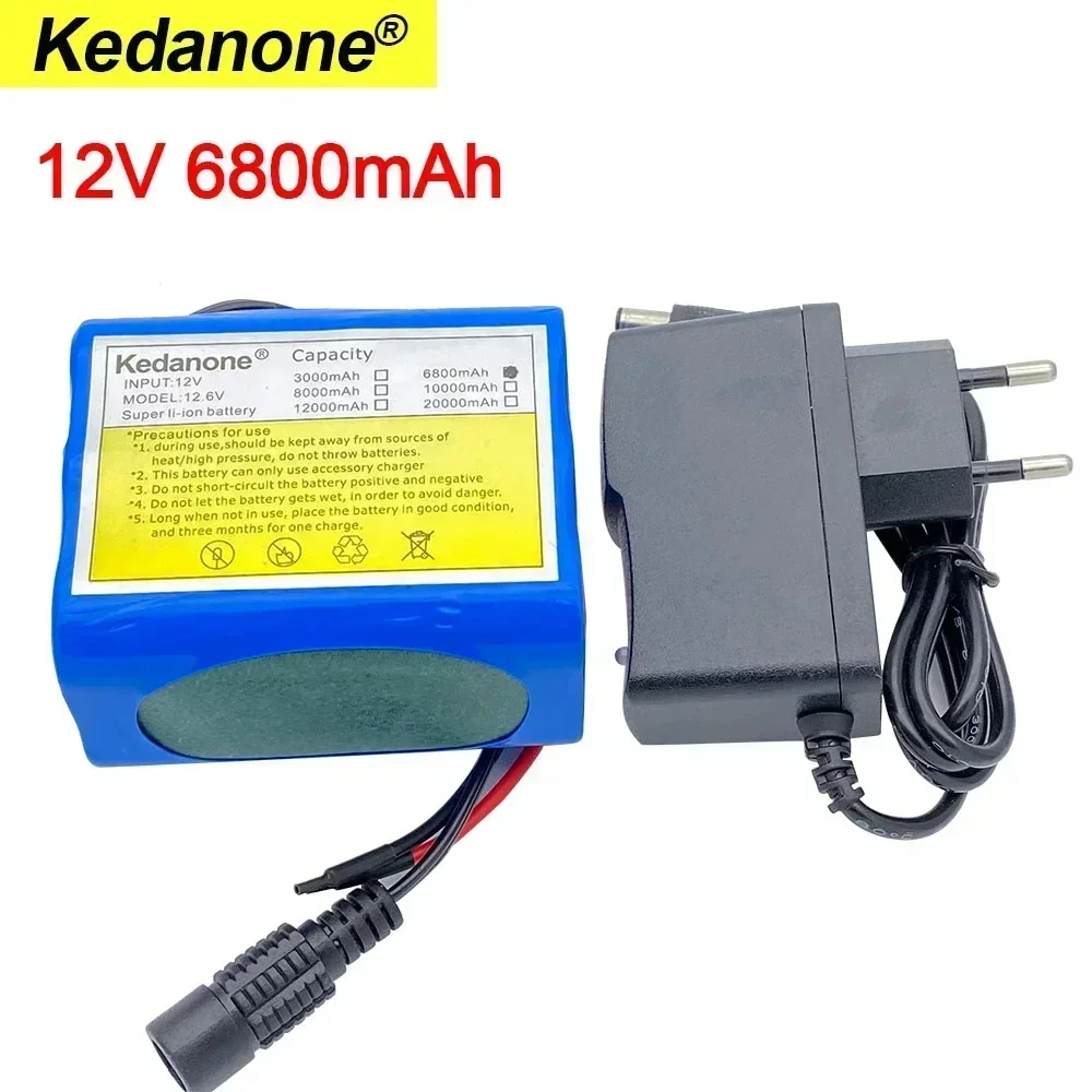 12V 3000mAh 6800mAh 12000mAh 20000mAh 12,6 Akku wiederauf ladbarer Lithium-Akku mit V Ladegerät BMS-Schutz platine