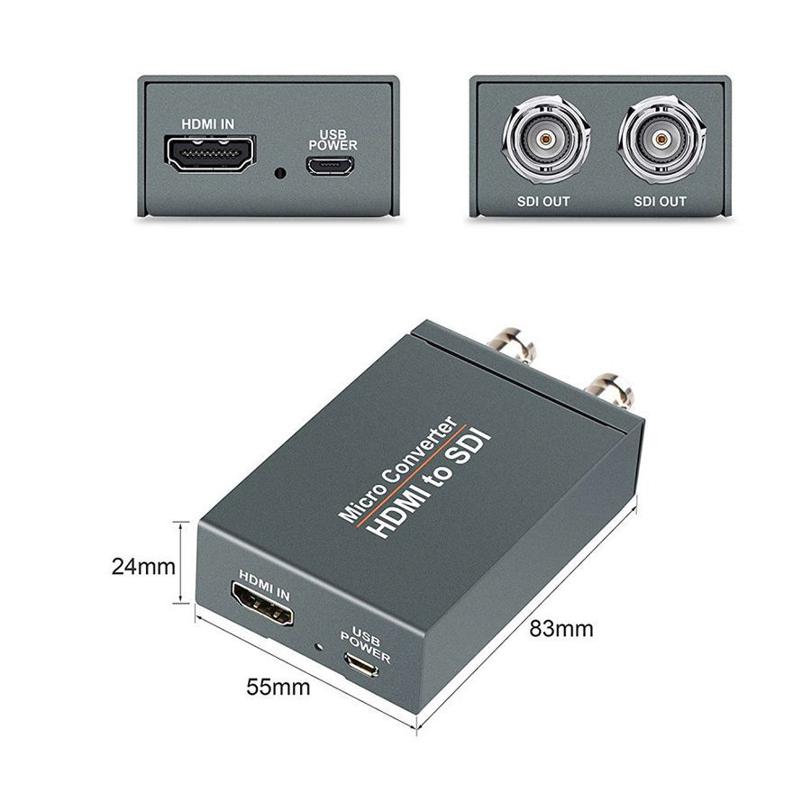 HD 3G Video Micro Converter SDI to HDMI-compatible To SDI Adapter Converter with Audio Auto Format Detection For Camera