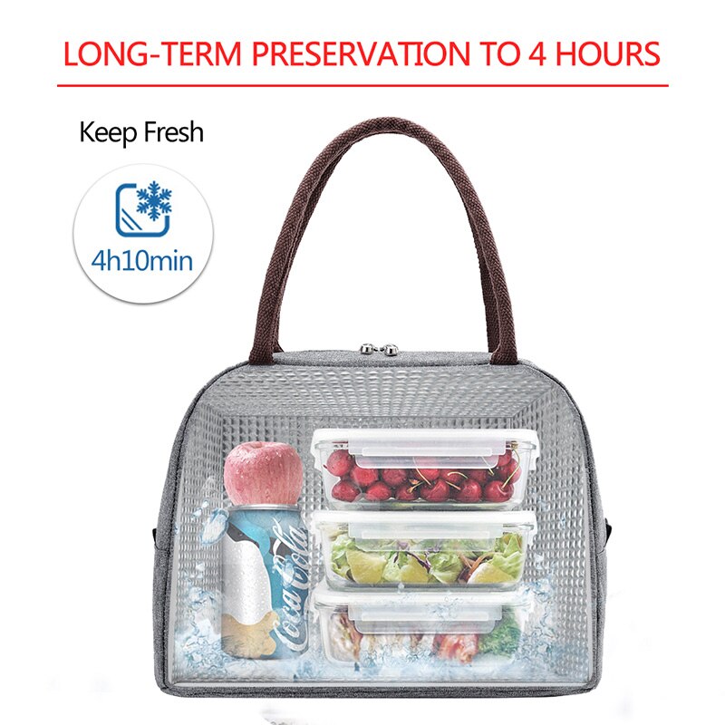 Aosbos Portable Cooler Lunch Bag Thermal Insulated Travel Food Tote Bags Food Picnic Lunch Box Bag for Men Women Kids