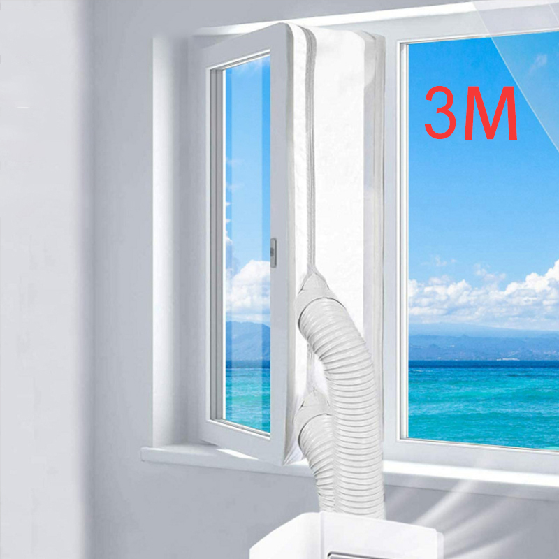Seal Lock Cloth Plate for floor air conditioner Soft Baffle Window Sealing Kit for mini air conditioner Waterproof Seal Plate: 3M