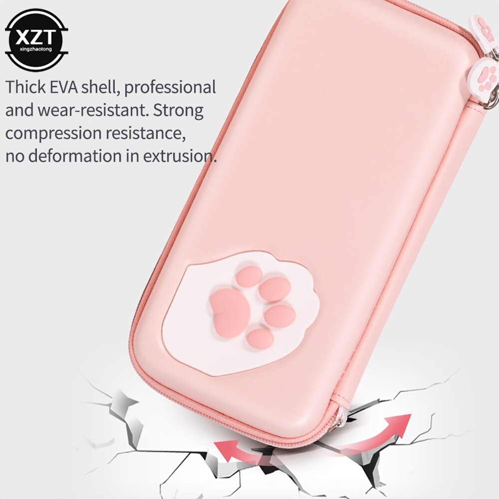 Leuke Kat Klauw Opbergtas Voor Nintendo Schakelaar Water-Proof Beschermhoes Reizen Draagtas Voor Nintendo Switch Game accessoires