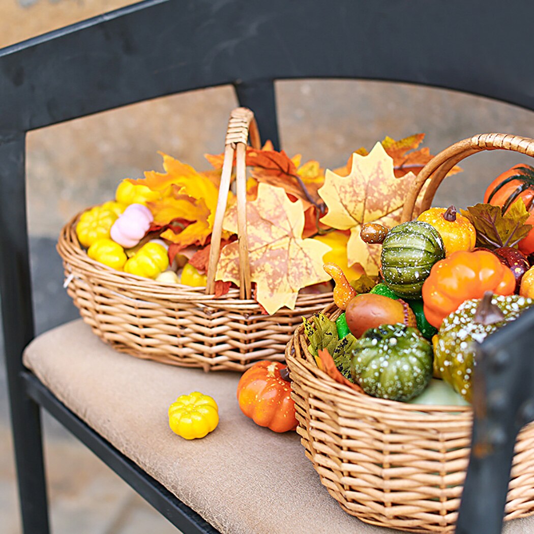 12Pcs Halloween Pompoen Kunstmatige Pompoen Photo Prop Foam Festival Halloween Party Tafel Tuin Decor Ornament Craft