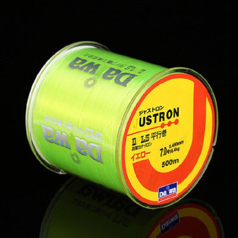 Stingkiss Vissen Apparatuur 500M Super Sterke Vislijn Monofilament Nylon Vislijn Multicolor Optionele: Yellow