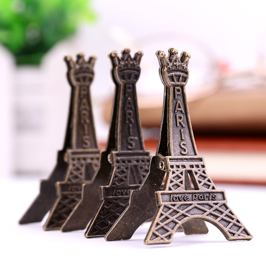 1PC 5.5cm Eiffeltoren Clips Bookmark Memo Metalen Clip voor Kantoorbenodigdheden Supplies