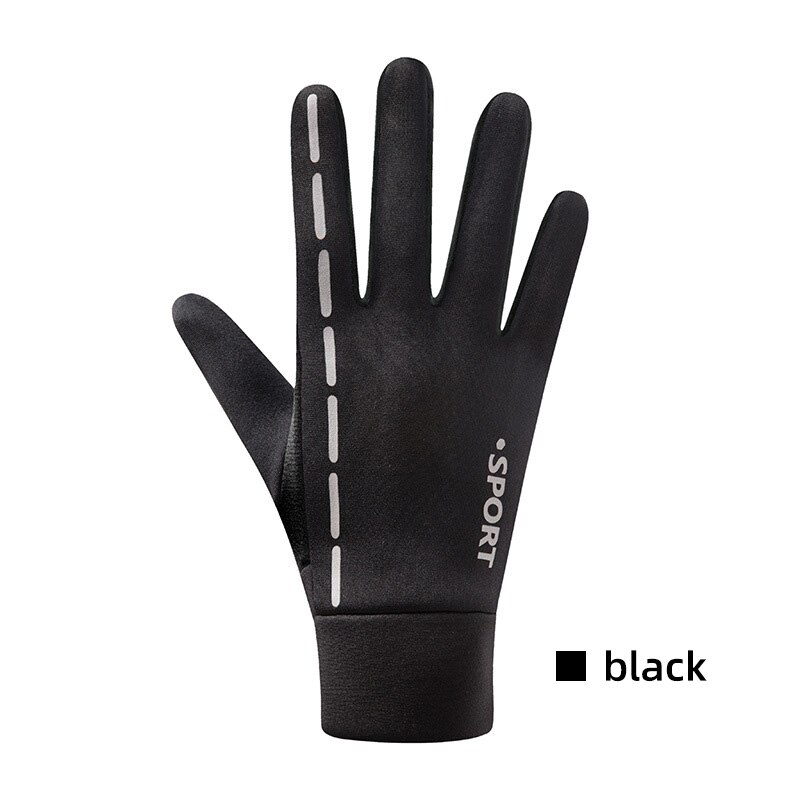 Anti-Unterhose Touchscreen Fahrrad Handschuhe MTB Sport Stoßfest Radfahren Handschuhe Winddicht Warme Nacht Reflektierende Streifen Fahrrad Handschuhe