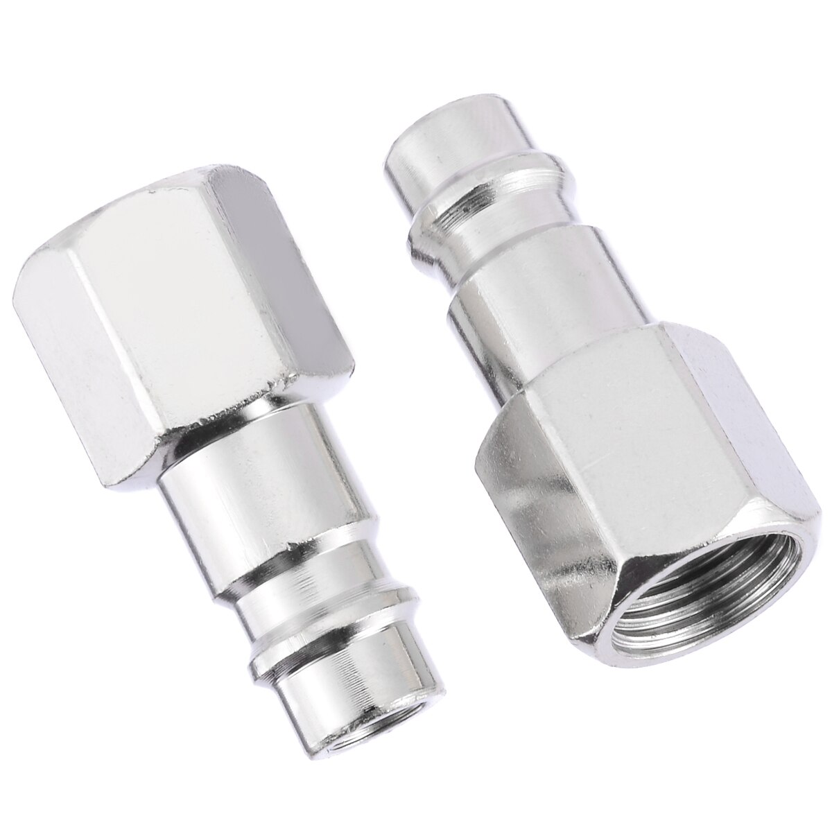 5pcs Air Line Hose Compressor Connectors Euro Male Quick Release Fittings with Female/Male 1/4" BSP Thread