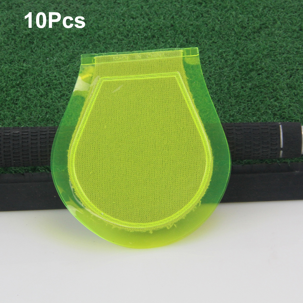 10Pcs/Lot PU Leather Golf Ball Cleaner Practical Waterproof Washable Portable Dirt Wiping Soft Lightweight Cleaning Tool: Green