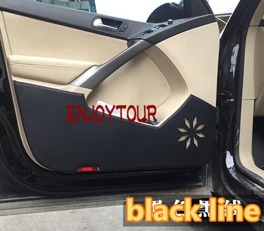 Car pads front rear door Seat Anti-kick mat Accessories For SUBARU Forester Legacy Outback XV BM BR BN BS SH SJ: Orange