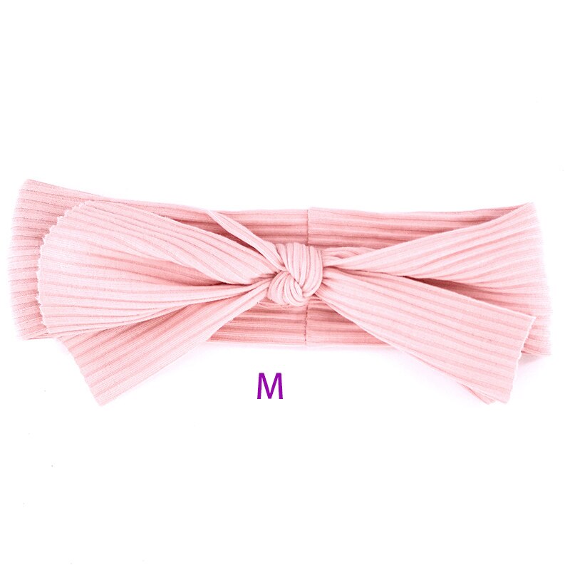 Bandeaux en coton côtelé pour -né garçon et fille, couvre-chef à nœud papillon, doux et extensible, accessoires pour cheveux: pink M