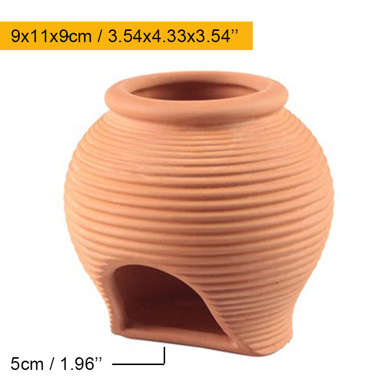 Bocal en Céramique pour Poissons, Décoration Précieuse d'Aquarium, Abri de Diversification pour Amano, ShriAJCichlid, Bonsaï, Élevage de Poissons, Aide à Cacher