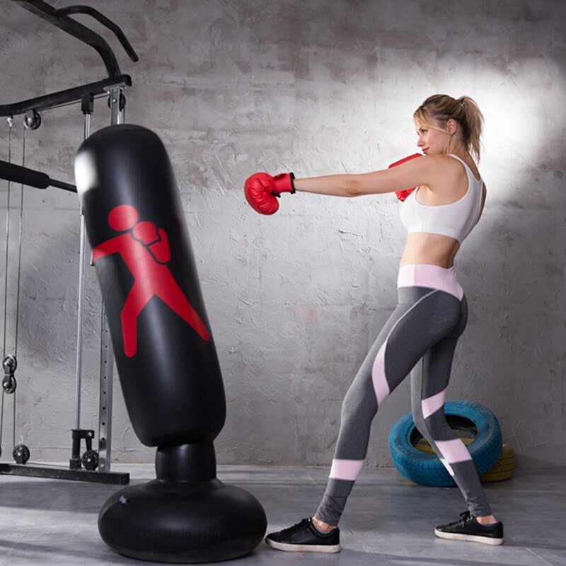 Inflatable Boxing Punching Bag Boxing Sack For Adult Children PVC Thick Boxing Pillar Tumbler Standing Sandbag Fitness Training