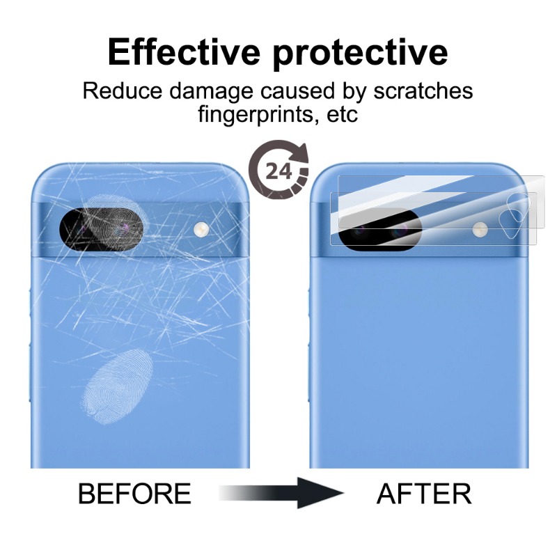 3–1 Stück Kameraobjektiv-Hartfolien für Google Pixel 9 Profi XL Pixel 8Profi 7 6A, kratzfeste Kamera-Displayschutzfolien aus gehärtetem Glas