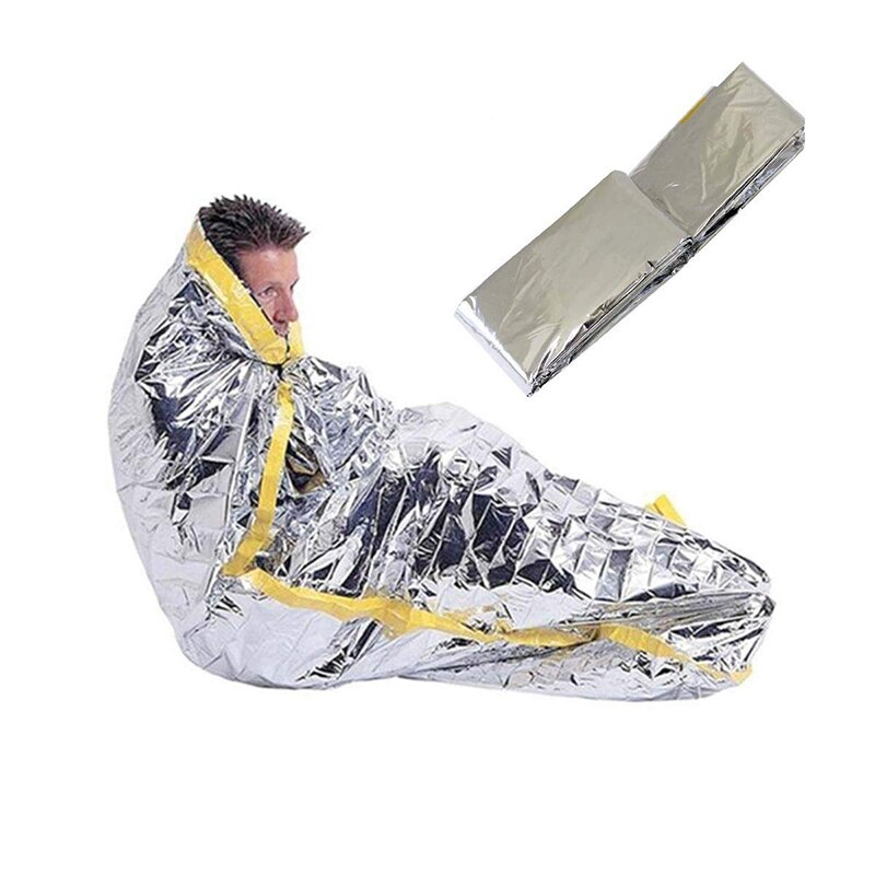 Onderkoeling Rescue Ehbo-kit Kamp Houden Folie Mylar Lifesave Warm Warmte Bushcraft Outdoor Thermische Droog Emergent Deken Overleven