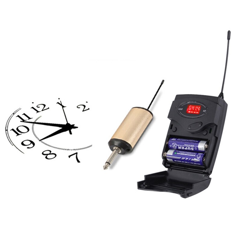 Wireless Microphone System,Wireless Microphone Set With Headset &amp; Lavalier Lapel Mics Beltpack Transmitter Receiver