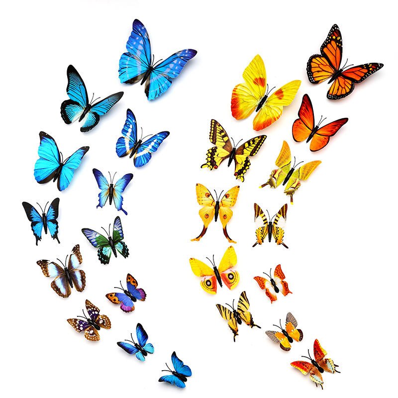 Pvc Simulation Single-Layer Plunger Butterfly Gardening Ornaments Garden Flower Arrangement Decoration Wedding Wedding Hanging B