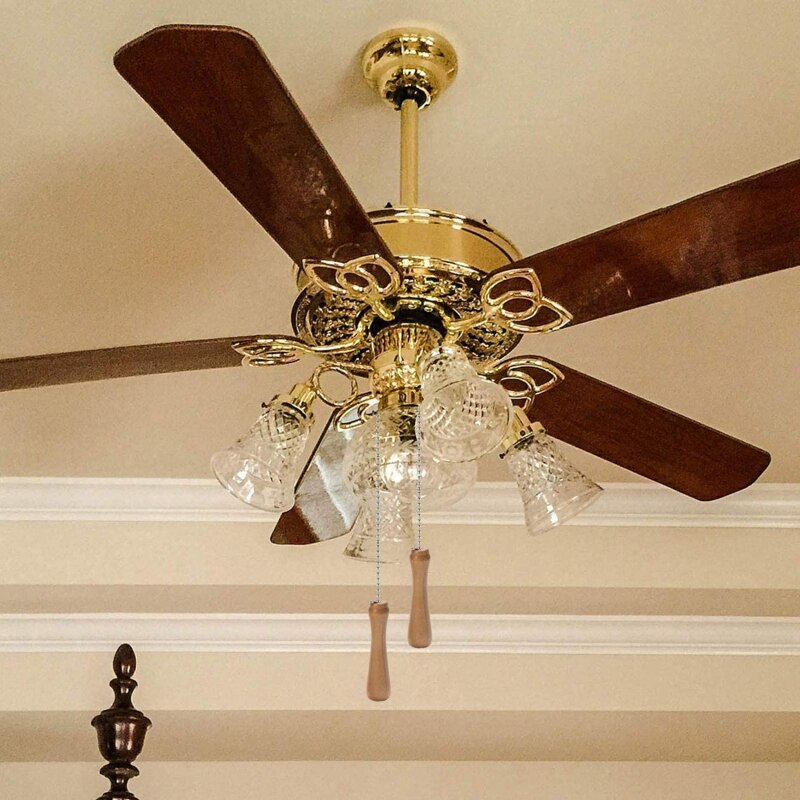 1 szt. Drewniany łańcuch wentylatora sufitowego ciągnie drewniany naszyjnik z łańcuszkiem przedłużającym robić wentylatora sufitowego lampa sufitowa z łańcuszkiem s