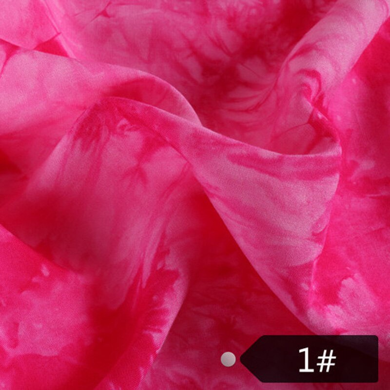 50x140cm cravate-teinture impression glace soie coton tissu Anti-rides tissu respirant couture tissu bricolage à la main Patchwork accessoires: 01