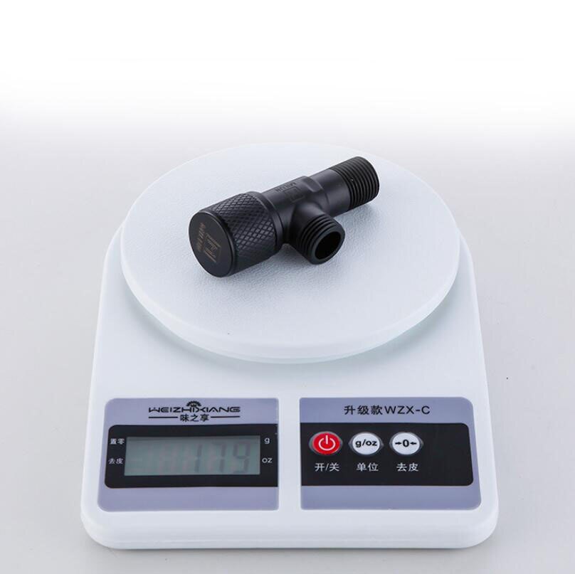 G1/2 nuova valvola angolare per scaldabagno da bagno in ottone, valvola triangolare universale fredda e calda resistente all'usura oro/nero