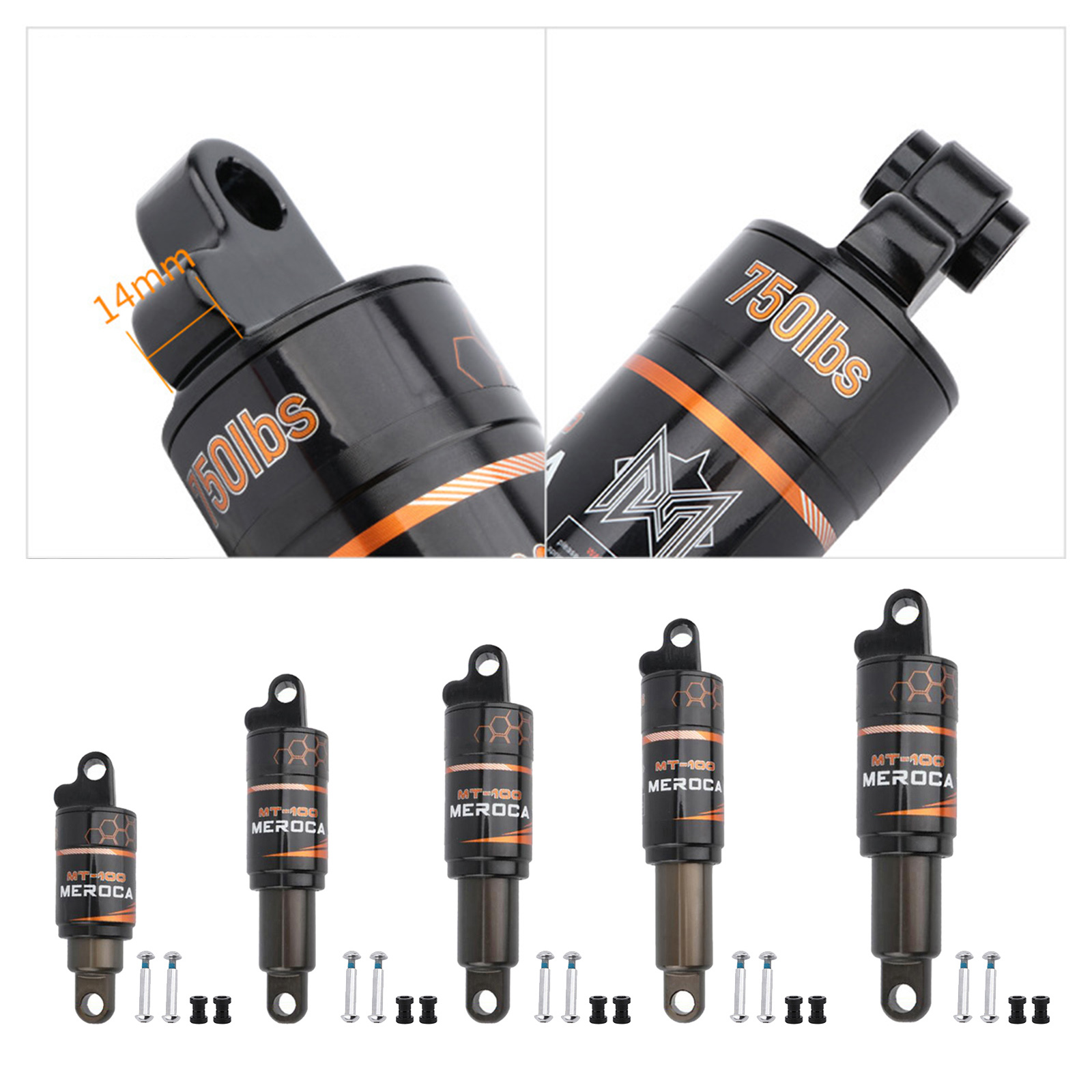 Bike Air Rear Shock Achter Olie Lente Absorber Mtb Fietsen Onderdelen