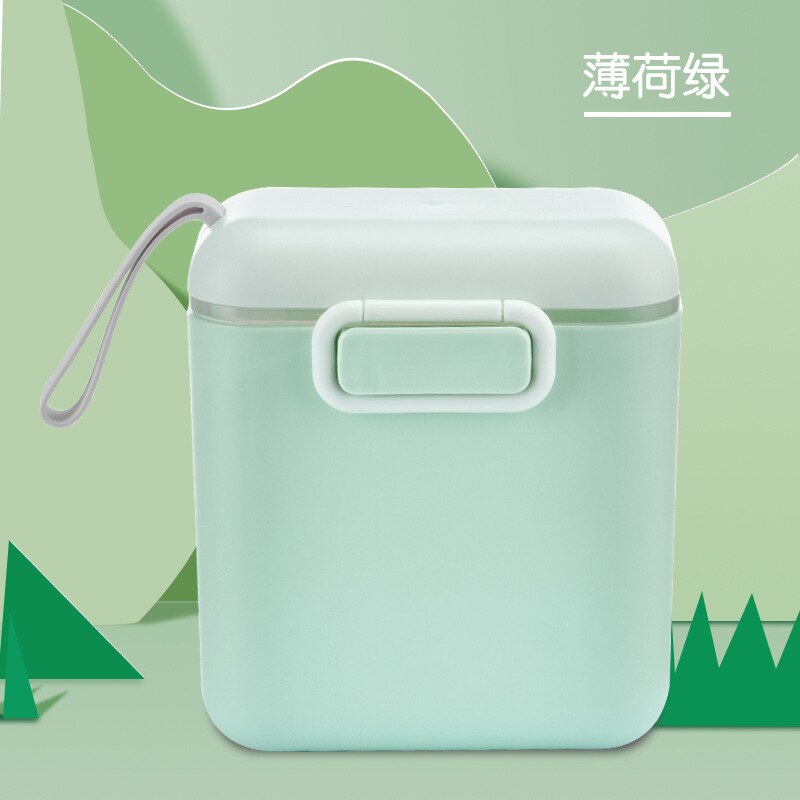 Baby Milk Powder Container Portable Baby Food Storage Box Essential Cereal Infant Milk Powder Box Toddle Snacks Container: Green-L