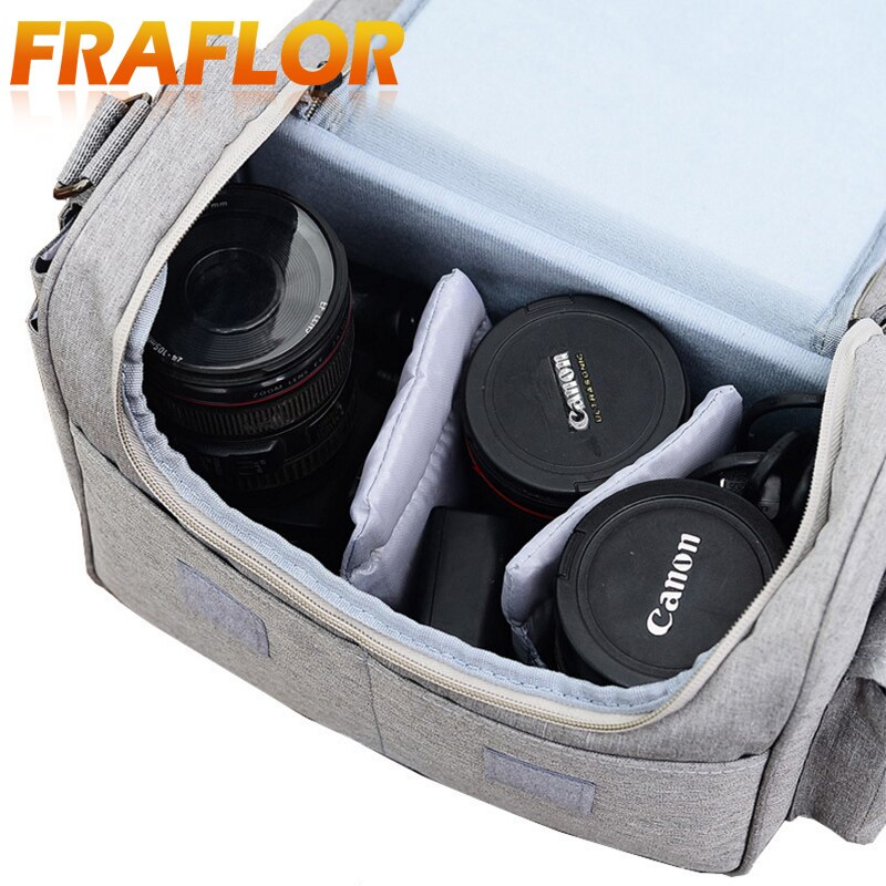 Dslr Camera Tas Mode Polyester Schoudertas Camera Case Voor Canon Nikon Lens Pouch Tas Waterdichte Fotografie Foto Tas