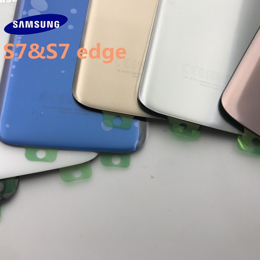 Samsung Galaxy S7 G930 G930F S7 edge G935 Battery Back Cover Door Housing Replacement Repair Parts+ear Camera Glass Lens Frame