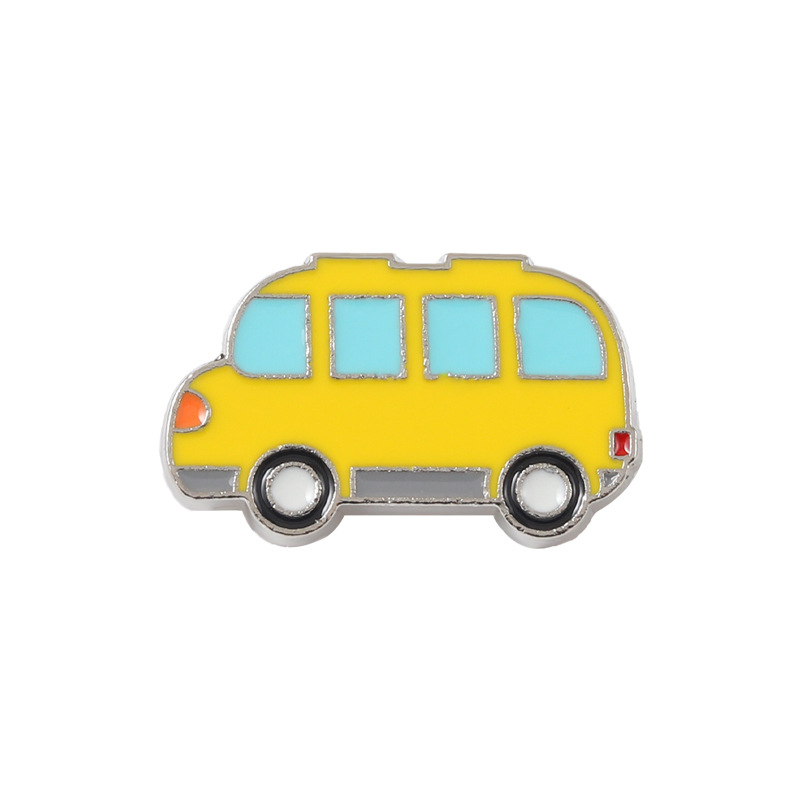 Broche de voiture en alliage pour femme, épingles en émail, voiture, Bus, voyage, , paysage, amour, , Badge, bijoux: Style-23XZ2172-4