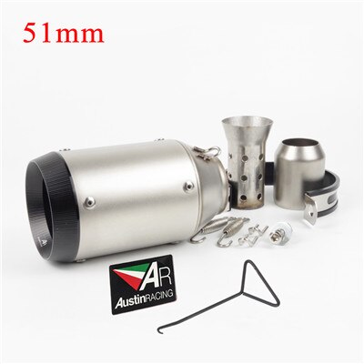 Carbon Fiber Escape System with DB kille Universal 51MM 60MM AR Austin Racing Motorcycle Exhaust Pipe For GSXR600 Z1000 ER6N K7: I