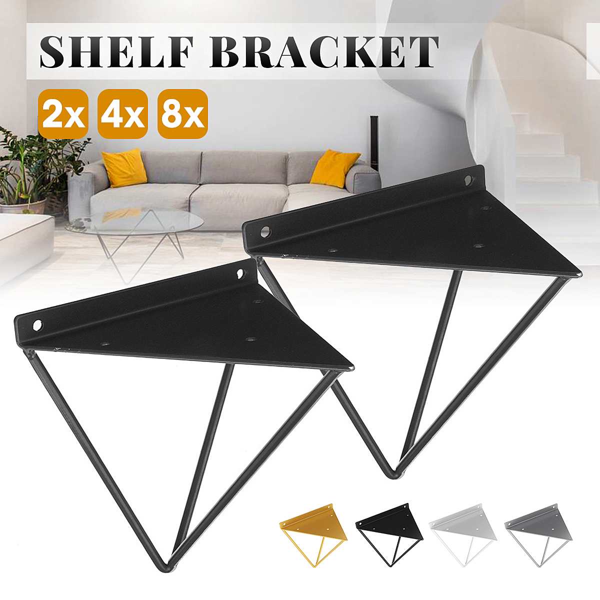 2 stk trekant foldebeslag metal tung støtteplanke vægmonteret bænk bord foldbar hylde beslag hjem møbler hardware