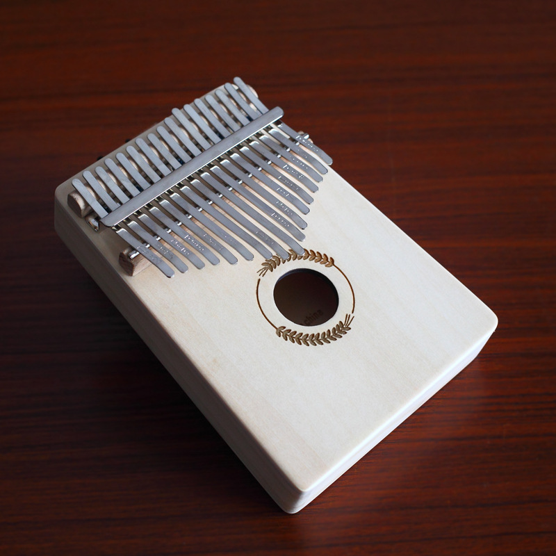 Kalimba, 17 teclas, instrumento Musical africano, Picea Asperata, Piano de pulgar de madera sólida, Kalimba con libro de aprendizaje, Tune Hammer: Color luz de luna plateada