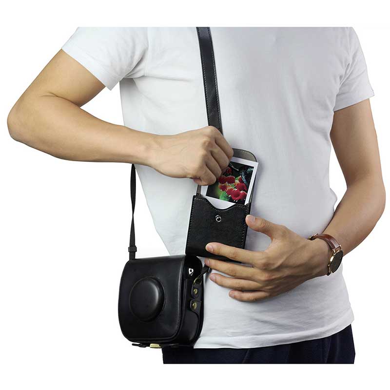 dla Fujifilm Instax Mini Film Wodoodporna torba ze skóry PU do przechowywania zdjęć Etui z kieszenią na aparat Fuji Square SQ20 SQ6