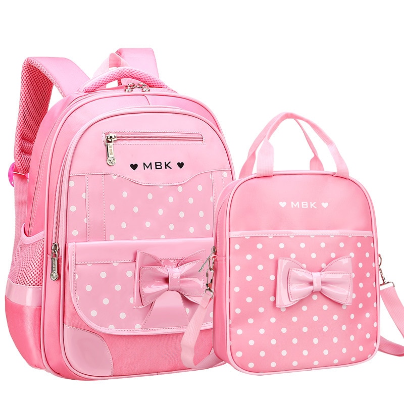 Children School Bags Girls Backpack Kids dot printing Backpacks set Schoolbag Waterproof Primary School Backpack mochila escolar