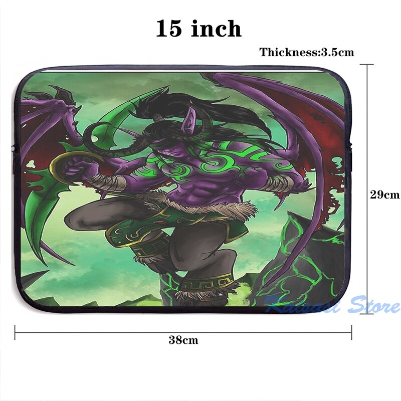 Divertido estampado gráfico Illidan de carga USB hombres de mochila bolsas de la Escuela de las mujeres, bolsa de ordenador portátil: laptop bag 15 in