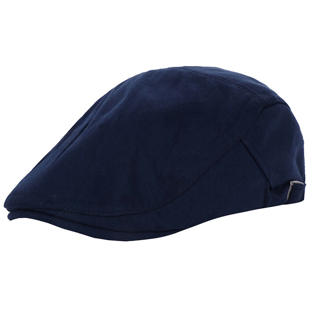 Klassieke Vintage Baret Cap Soild Casual Womens Heren Unisex Baret Hoed Effen Baseball Flat Cap Tropenhelm Hoofddeksels Baretten: Navy