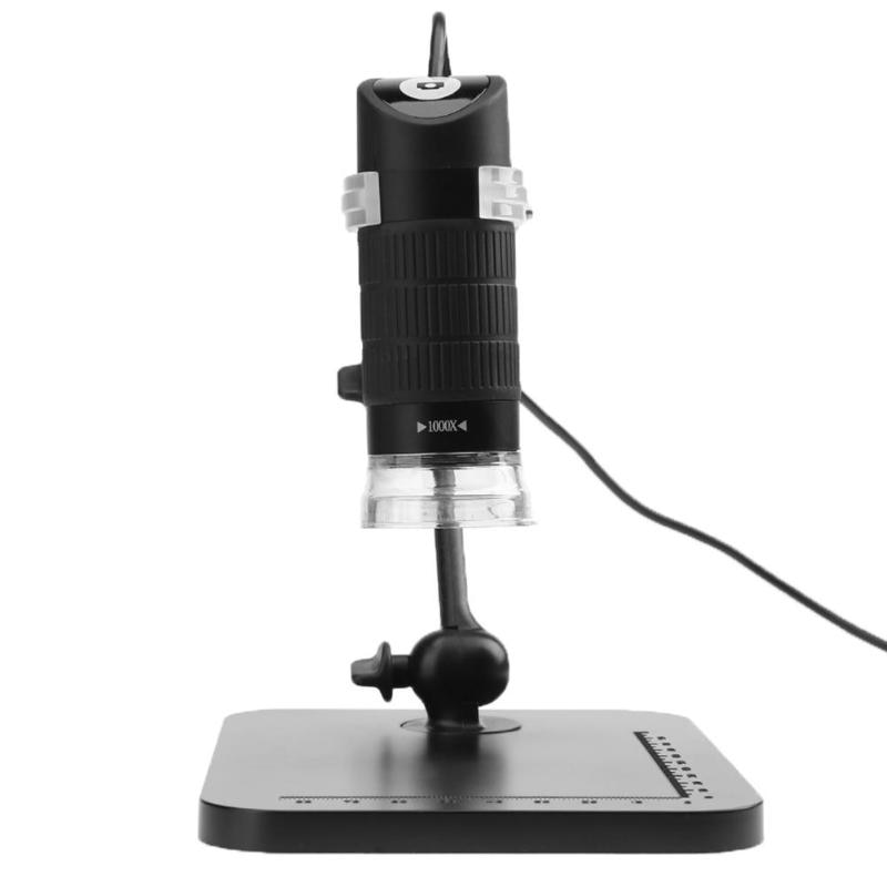 5MP USB Digital Microscope Magnifier 1000X 8 LED Electronic Endoscope Camera Full Axis Rotating Focal Length Line-controlled