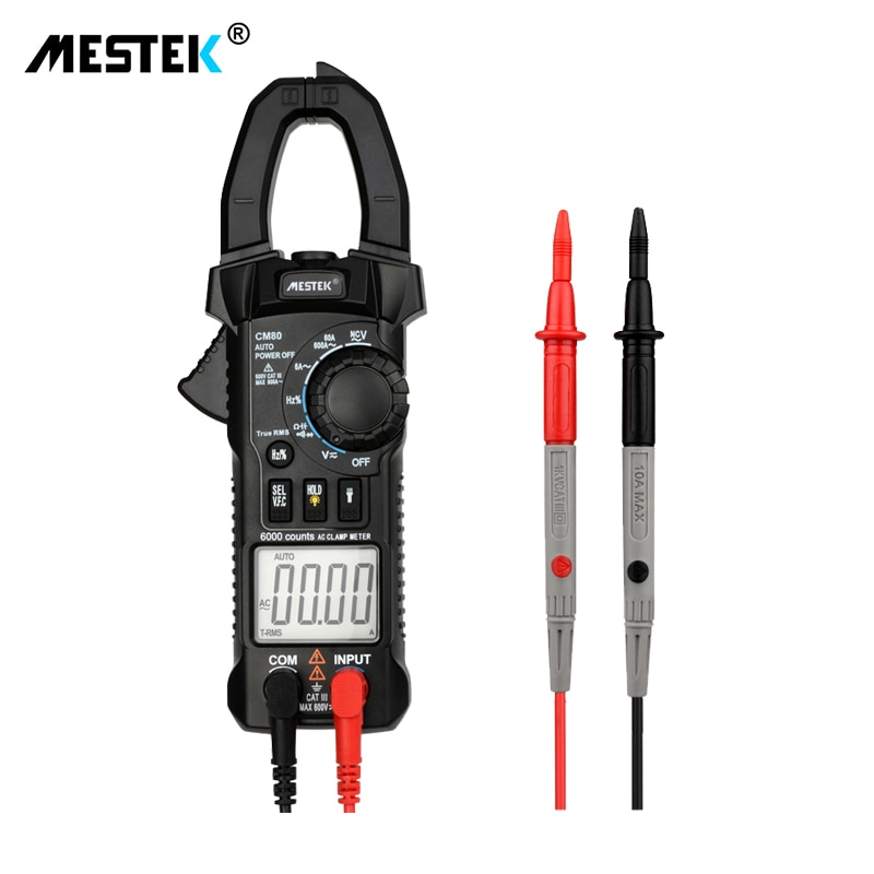 6000 Counts True RMS Digital Clamp Meter AC Current AC/DC Voltage Resistance Tester Measuring Tools VFC Capacitance Multimeter
