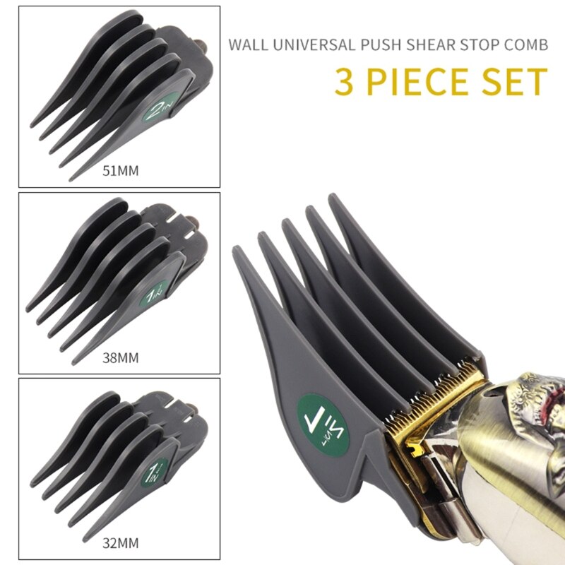 3PCS Durable Hair Clipper Combs Guides Versatile Premium Cutting Guide Comb Fits All Full Size Clippers