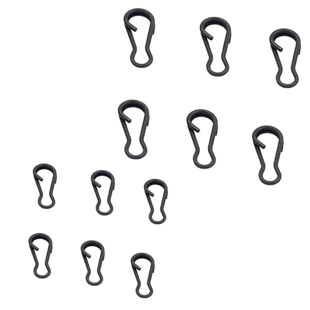 30Pcs/lot Carp Fishing Multi Clips Quick Change Connector Matte Black Easy Link Swivels Snap Terminal Tackle Rolling Swivels
