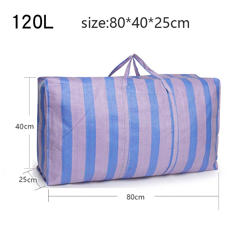 Extra grande espessamento em movimento casa saco de viagem saco de bagagem tecido à prova d160água 160l 230l armazenamento saco de classificação: 120L 80X40X25CM
