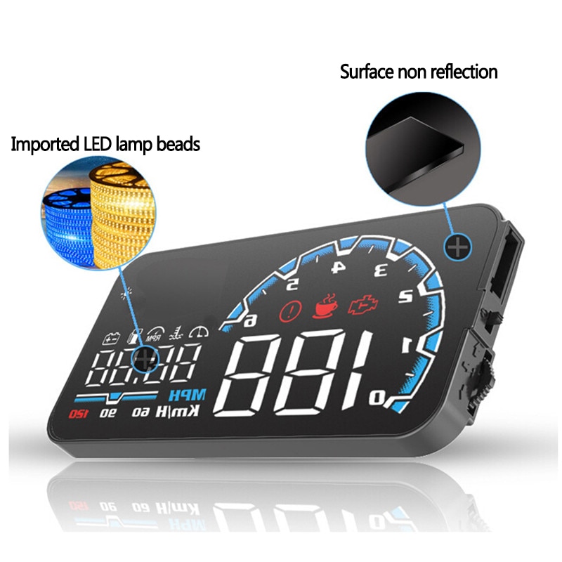 Car Electronics Head Up Display Speedometer Hud Projector On Windshield GPS Speedometer GPS HUD Obd2 Information Display Module