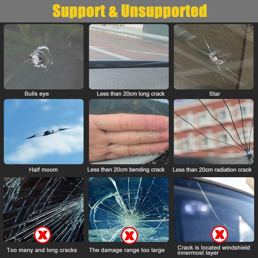 VISBELLA Car Windshield Repair Kit DIY Window Repair Tool Windscreen Glass Scratch Crack Restore Renewal Window Screen Polishing