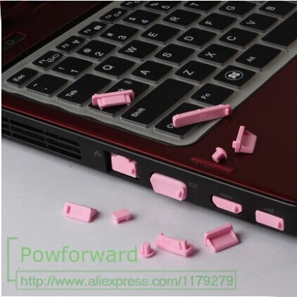 Allmänna bärbara datorer silikon anti-damm propp för bärbar dator portar för dell acer asus lenovo toshiba msi hp ibm: Rosa