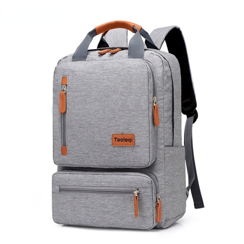 Casual Computer Backpack Light 15 Inch Laptop Bag Waterproof Oxford Cloth Lady Anti-theft Travel Backpack Gray