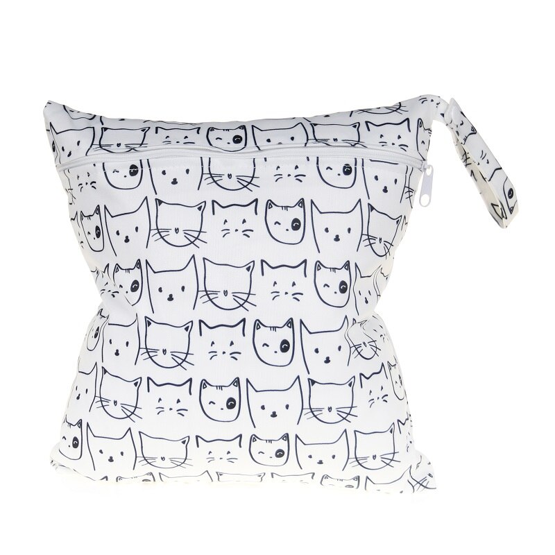 [CHOOEC] Wet Bag Washable Reusable Cloth diaper Nappies Bags Waterproof Swim Sport Travel Carry bag Big Size: 28X30 cm