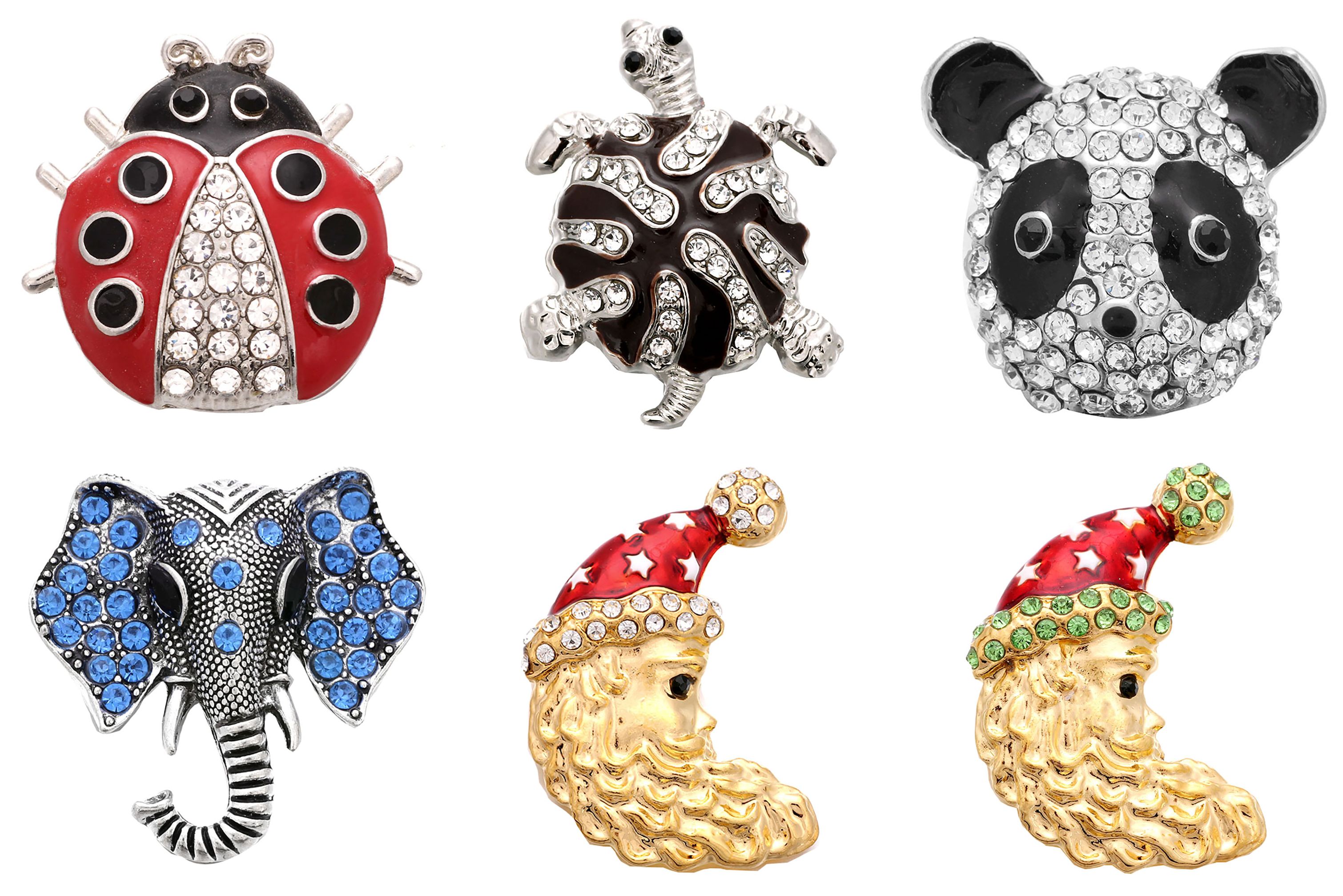 6 pièces/lot gros bouton pression bijoux mixte métal 18mm bouton pression strass pour 20mm 18mm bouton pression Bracelet bijoux: 16