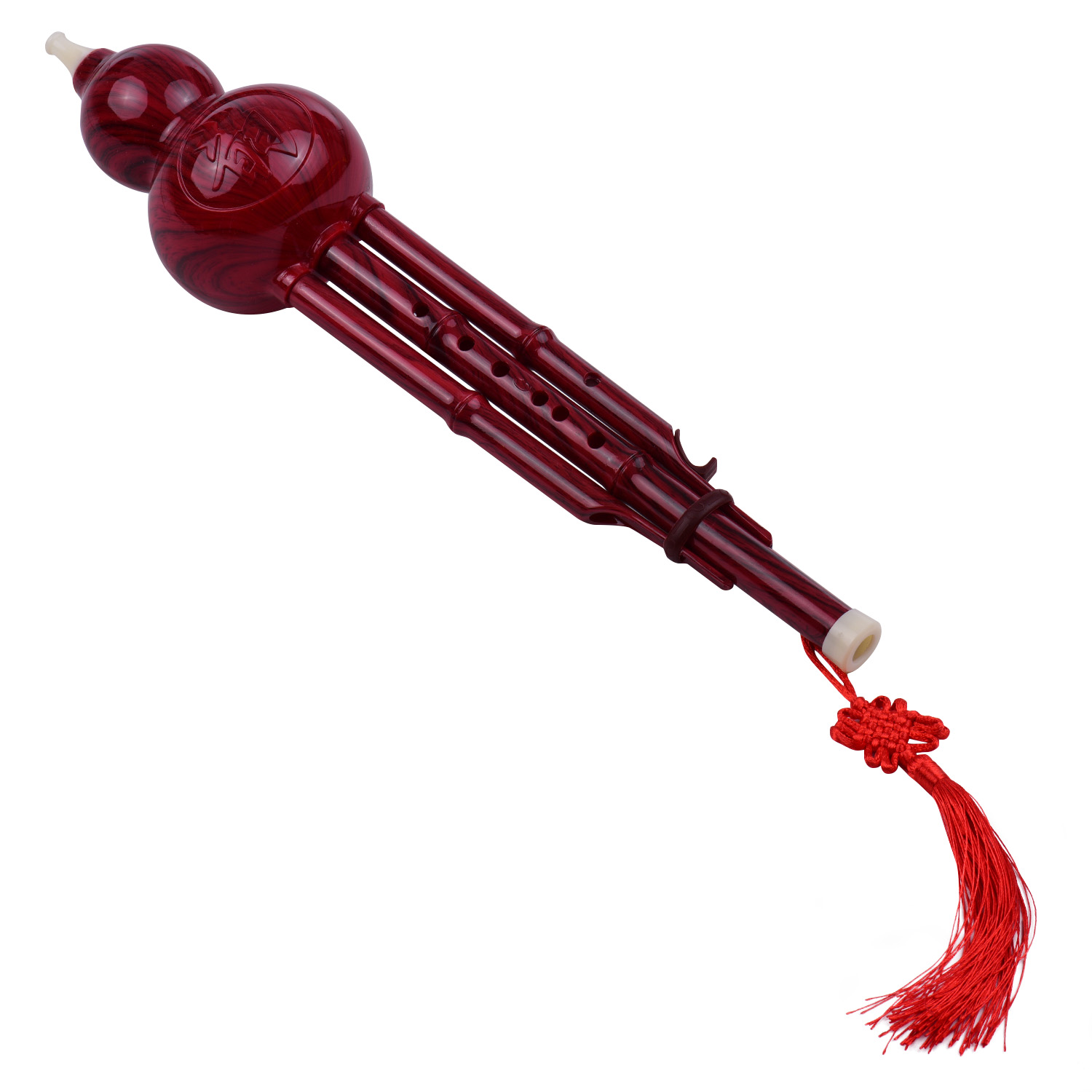 Tuyau en résine pour flûte de Cucurbit Hulusi, clé C, 2 tons, Instrument traditionnel chinois avec étui de transport pour débutants