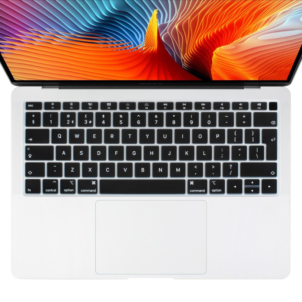 EU layout English keyboard Cover for Macbook Air 13 A1932 Dust Proof Keyboard Skin Mac book Air 13.3" Newest Version